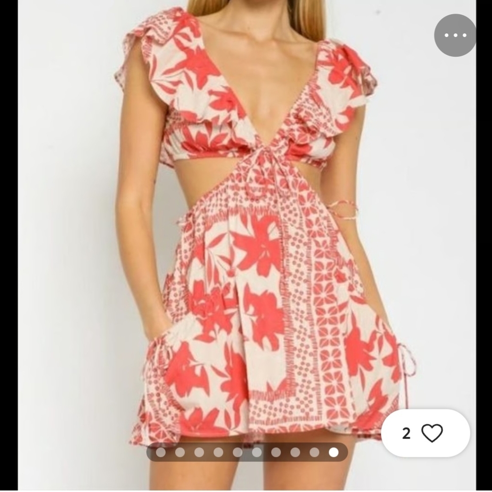 Oliviaceous Elegant Pink and Cream Mini Dress Dize S